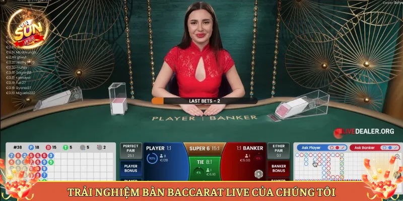 Trải Nghiệm Bàn Baccarat Live Của Chúng Tôi